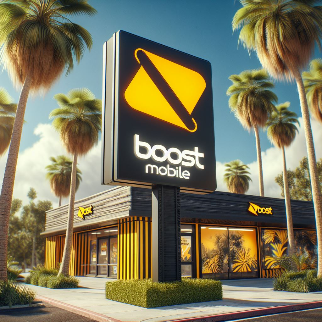 a Boost mobile store and sign